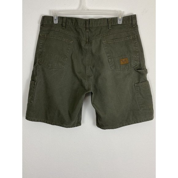Walls Mens Shorts Size 40 Green Cargo Pockets Work Casual 9.5" Inseam Flat Front - Picture 2 of 4